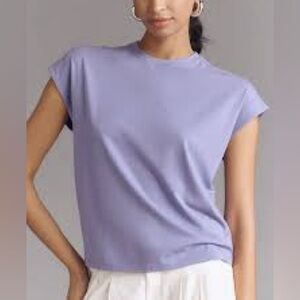Anthropologie Lilac Short Sleeve‎ Top